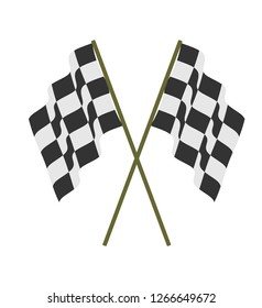  icon of race flag vector illustration