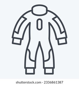 Icono Race Suit. relacionado con el símbolo Racing. estilo de línea. diseño simple editable. ilustración simple