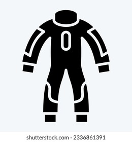 Icono Race Suit. relacionado con el símbolo Racing. estilo glifo. diseño simple editable. ilustración simple