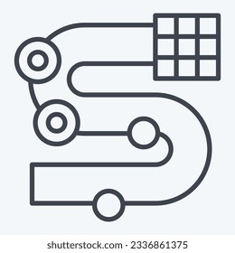 Icon Race Track. related to Racing symbol. line style. simple design editable. simple illustration