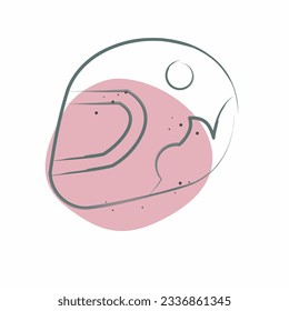 Icon Racing Helmet. related to Racing symbol. Color Spot Style. simple design editable. simple illustration