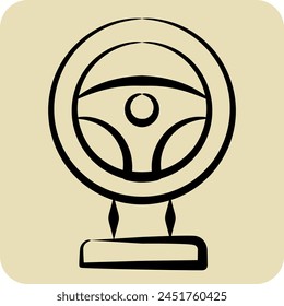 Icon Racing. related to Online Game symbol. hand drawn style. simple design illustration