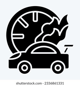 Icon Racing Speed. related to Racing symbol. glyph style. simple design editable. simple illustration
