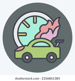 Icon Racing Speed. related to Racing symbol. color mate style. simple design editable. simple illustration