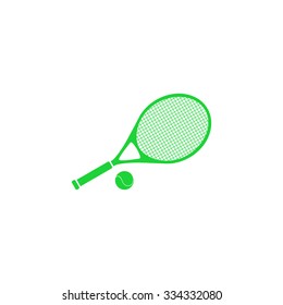 Icon racket with the ball for tennis.
