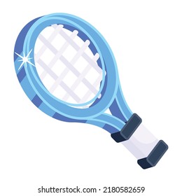 An icon of racket flat design 