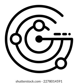 Icono Radar puede ser usado para aplicaciones web, infografía, etc