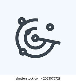 Icon Radar - Glyph Style,Simple illustration,Editable stroke,Design template vector, Good for prints, posters, advertisements, announcements, info graphics, etc.