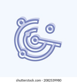 Icon Radar - Two Tone Style,Simple illustration,Editable stroke,Design template vector, Good for prints, posters, advertisements, announcements, info graphics, etc.