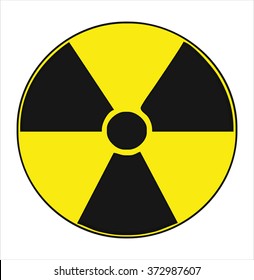 icon radiation hazard, radiation, cartoon vector