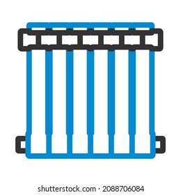 Icon Of Radiator. Editable Bold Outline With Color Fill Design. Vector Illustration.