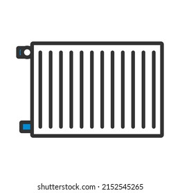 Icono Del Radiador. Contorno de negrita editable con diseño de relleno de color. Ilustración vectorial.