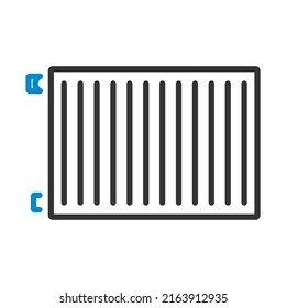 Icon Of Radiator. Editable Bold Outline With Color Fill Design. Vector Illustration.