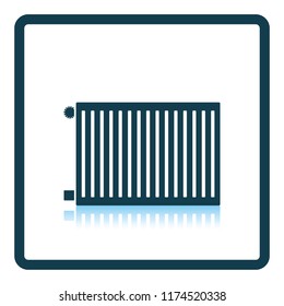 Icon of Radiator. Shadow reflection design. Vector illustration.