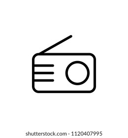 The icon of Radio. Simple outline icon illustration, vector of Radio for a website or mobile application