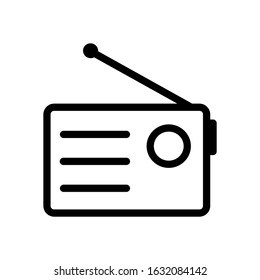 icon radio. Radio icon with a trendy style line. vector illustration