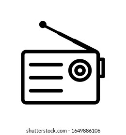 icon radio. radio icon with trendy style lines. vector illustration. 05