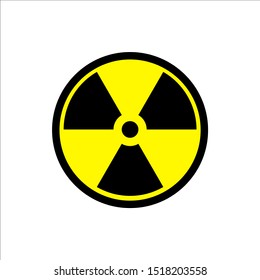 Icon of radioactive danger and chemical waste contamination. Vector illustration.