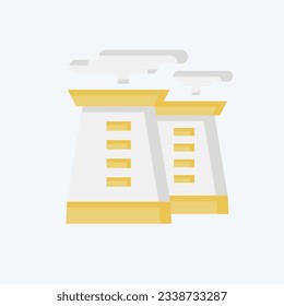 Icon Radioactive. related to Nuclear symbol. flat style. simple design editable. simple illustration