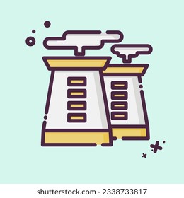 Icon Radioactive. related to Nuclear symbol. MBE style. simple design editable. simple illustration