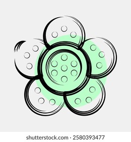 Icon rafflesia. Beautiful flowers elements. Icon in color spot style.