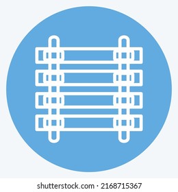 Icon Rails. suitable for Wild West symbol. blue eyes style. simple design editable. design template vector. simple symbol illustration