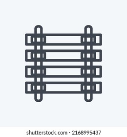 Icon Rails. suitable for Wild West symbol. line style. simple design editable. design template vector. simple symbol illustration