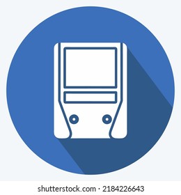 Icon Railway. suitable for education symbol. long shadow style. simple design editable. design template vector. simple illustration