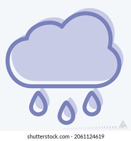 Icon Rain - Two Tone Style - Simple illustration, Editable stroke, Design template vector, Good for prints, posters, advertisements, announcements, info graphics, etc.
