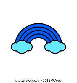 Icon a rainbow, isolated against a clean background.