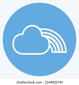 Icon Rainbow. suitable for Spring symbol. blue eyes style. simple design editable. design template vector. simple symbol illustration