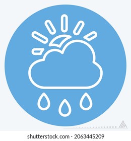 Icon Rainy Day - Blue Eyes Style - Simple illustration, Editable stroke, Design template vector, Good for prints, posters, advertisements, announcements, info graphics, etc.