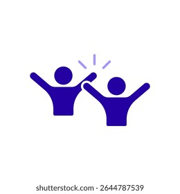 Icon a raise hands, isolated against a clean background.