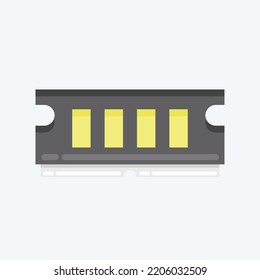 Icon RAM. suitable for Computer Components symbol. flat style. simple design editable. design template vector. simple illustration