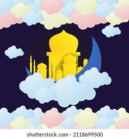 icon for ramadan and ied al fitr is mean moeslim icon and backgrond