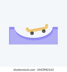 Icon Ramp. related to Skating symbol. flat style. simple design illustration
