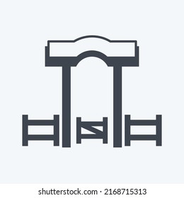 Icon Ranch. suitable for Wild West symbol. glyph style. simple design editable. design template vector. simple symbol illustration