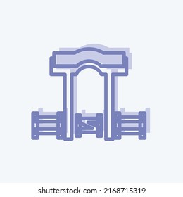 Ranco de iconos. adecuado para el símbolo Wild West. estilo de dos tonos. diseño simple editable. vector de plantilla de diseño. ilustración de símbolo simple
