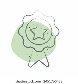 Icon Rank. related to Online Game symbol. Color Spot Style. simple design illustration