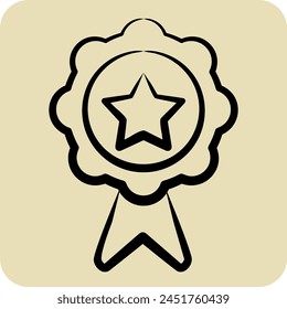 Icon Rank. related to Online Game symbol. hand drawn style. simple design illustration