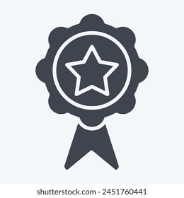 Icon Rank. related to Online Game symbol. glyph style. simple design illustration