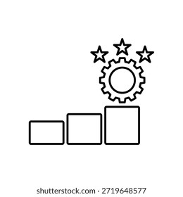 Symbol a Ranking, einzeln auf sauberem Hintergrund.