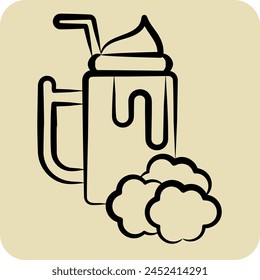 Icon Raspberry. related to Healthy Food symbol. hand drawn style. simple design illustration