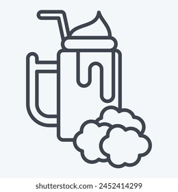 Icon Raspberry. related to Healthy Food symbol. line style. simple design illustration