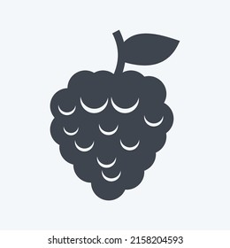 Icono Raspberry. adecuado para el símbolo de frutas y verduras. estilo glifo. diseño simple editable. vector de plantilla de diseño. ilustración de símbolo simple