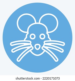 Icon Rat. related to Animal Head symbol. blue eyes style. simple design editable. simple illustration. cute. education
