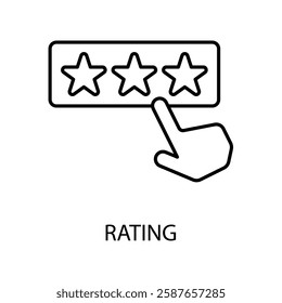 Icon a rating, isolated against a clean background.
