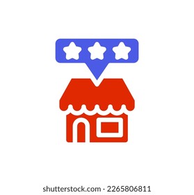 icon rating starts chat balloon, online store, Ecommerce. editable file. vector illustration
