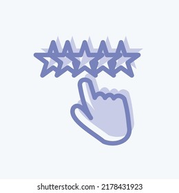 Calificación de iconos. adecuado para el símbolo Feedback. estilo de dos tonos. diseño simple editable. vector de plantilla de diseño. ilustración de símbolo simple