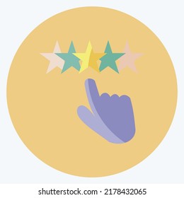 Calificación de iconos. adecuado para el símbolo Feedback. Estilo plano. diseño simple editable. vector de plantilla de diseño. ilustración de símbolo simple